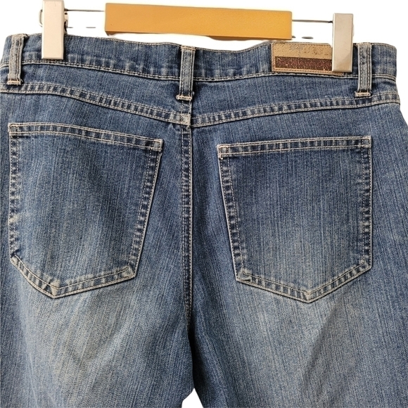 𝅺BLUE Highrise Straight Leg Cropped Jeans Size 8 Vintage Gloria Vanderbilt - Picture 7 of 10